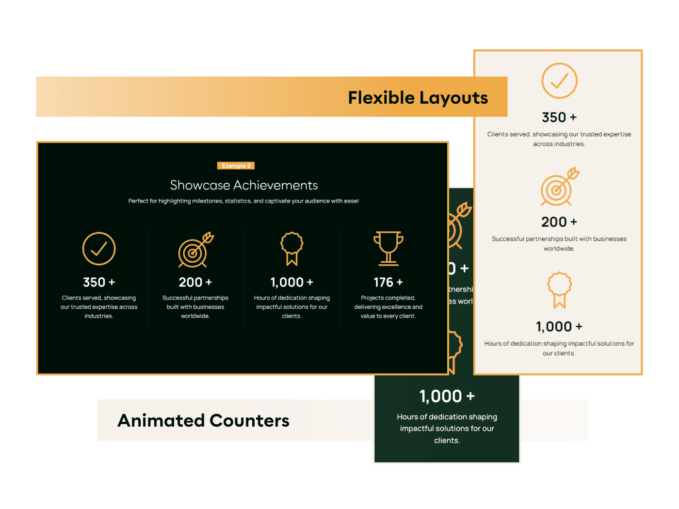 Flexible Layouts and Animated Counters