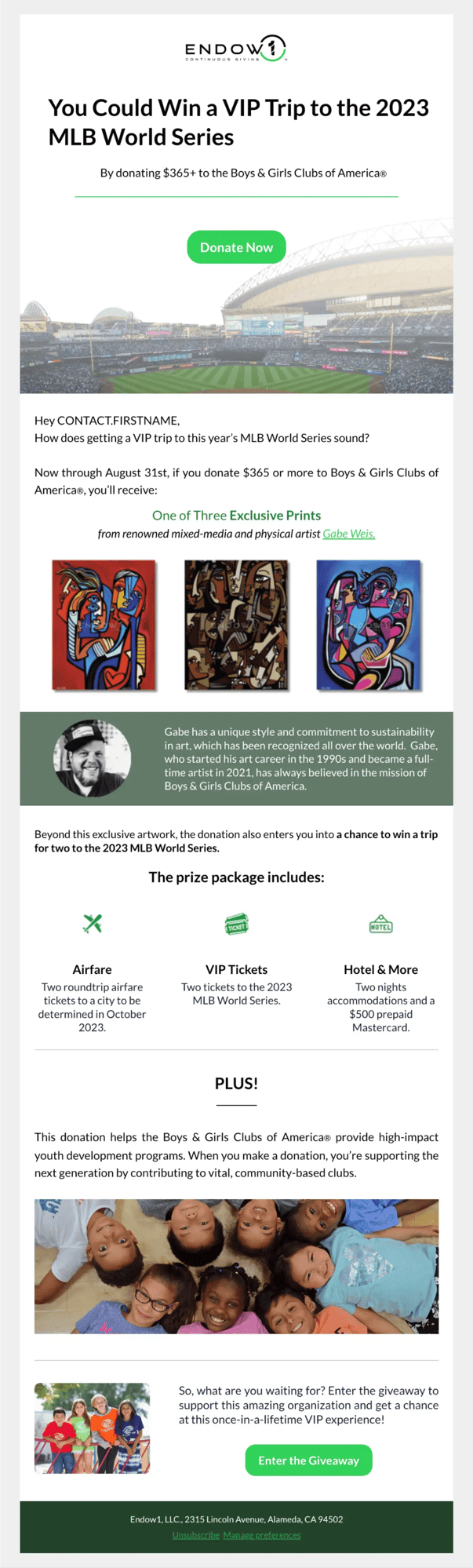 Endow1 Fundraiser Email Endow1 Fundraiser Email
