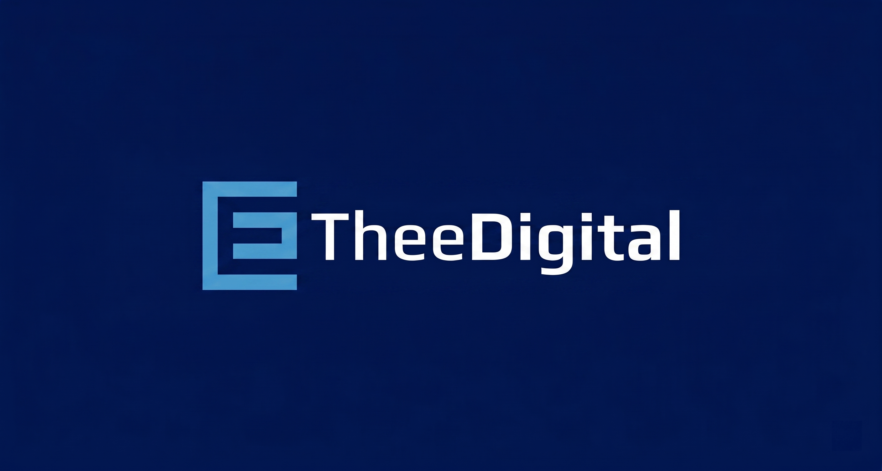 TheeDigital logo — dark wordmark with a stylized triangle or geometric accent