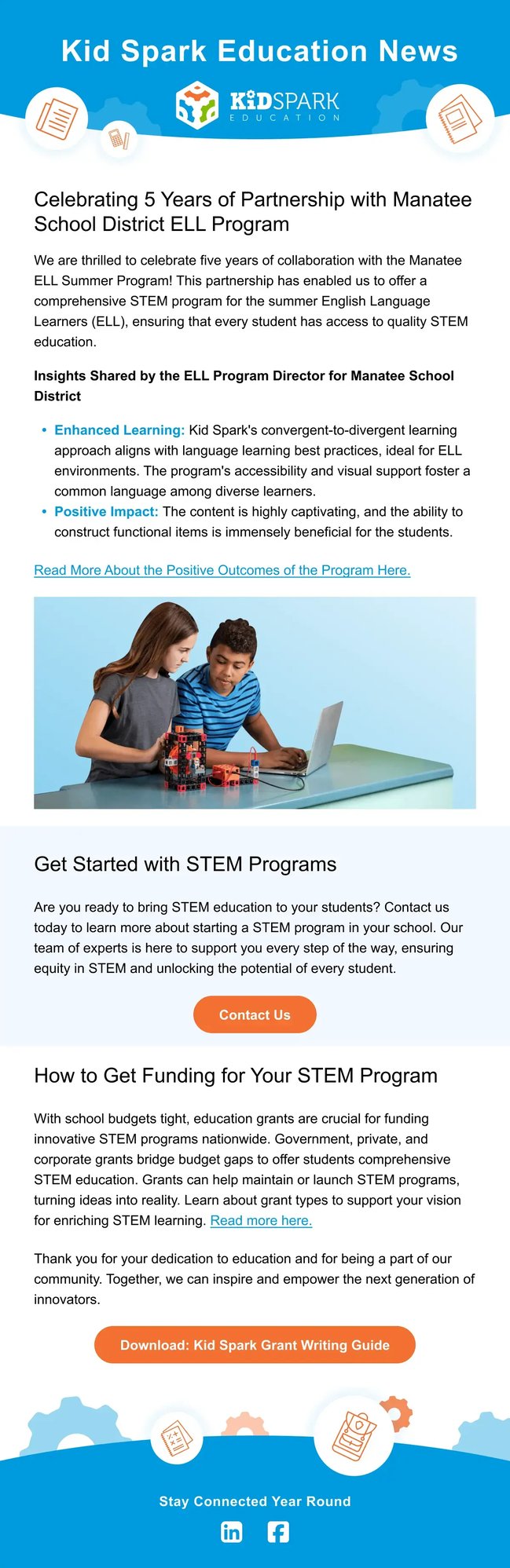 Kid Spark Email Newsletter