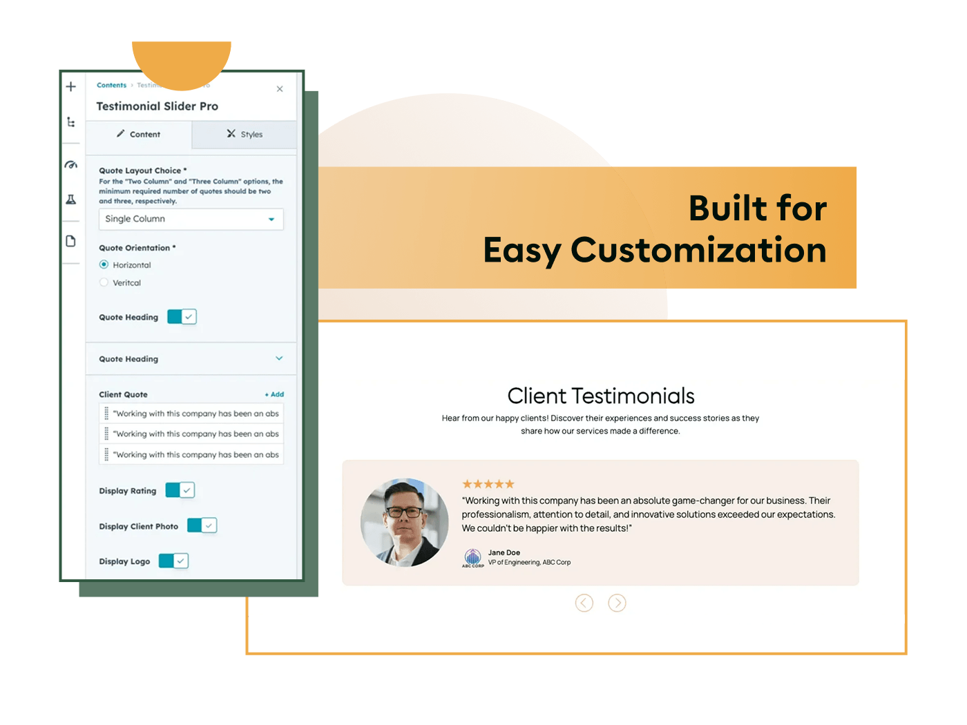 Easily add the Testimonial Slider Pro to your website page Easily add the Testimonial Slider Pro to your website page