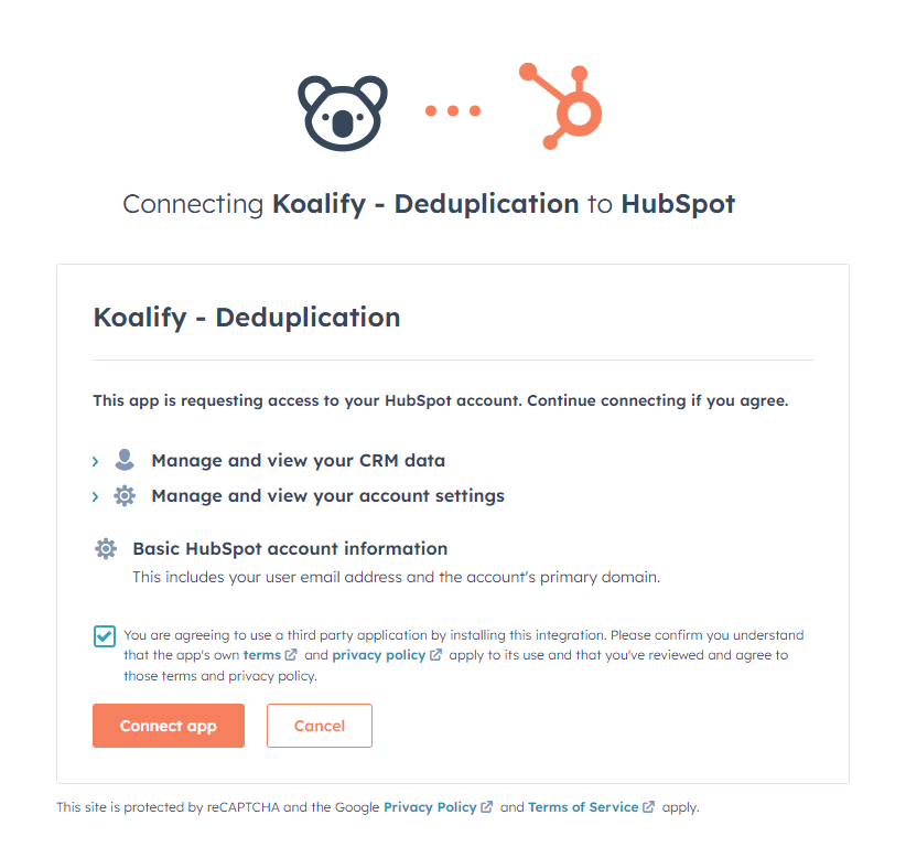 Koalify directly connects to your HubSpot database.