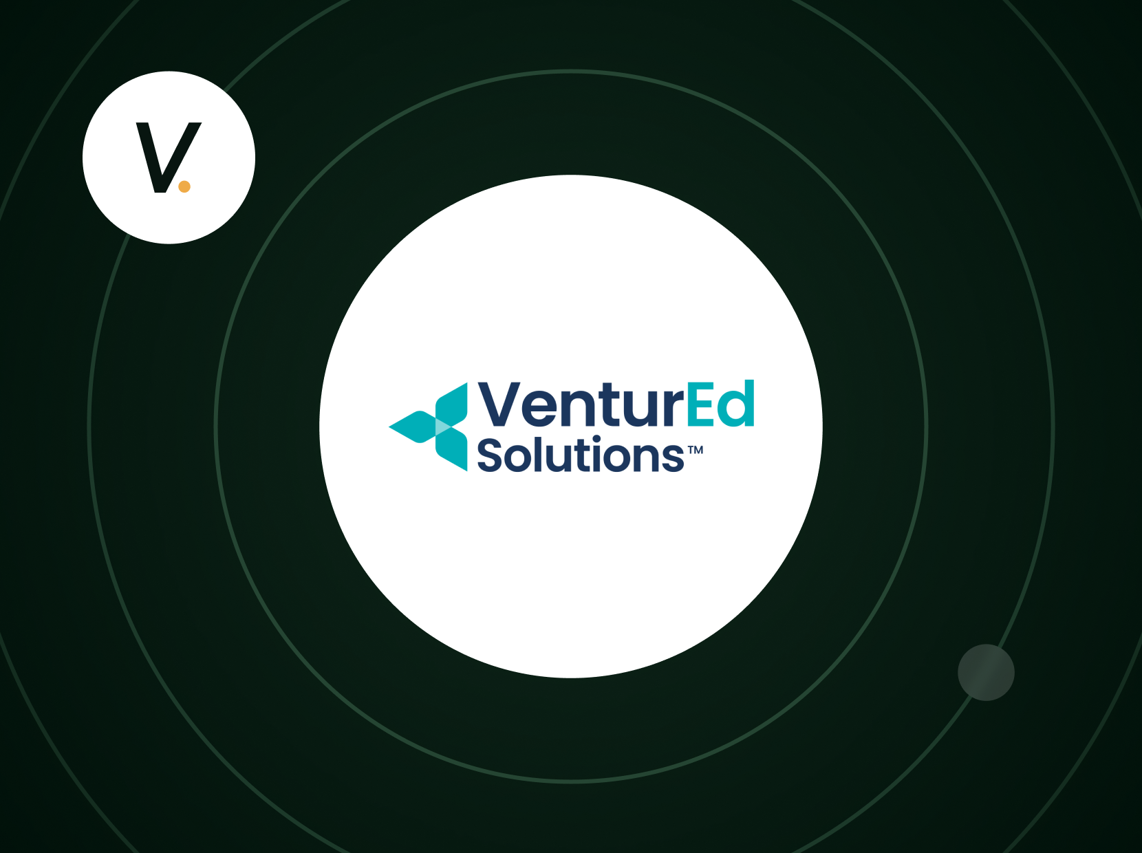 Vaulted and VenturEd Solutions logos on a dark green background, representing their HubSpot-Salesforce integration partnership.
