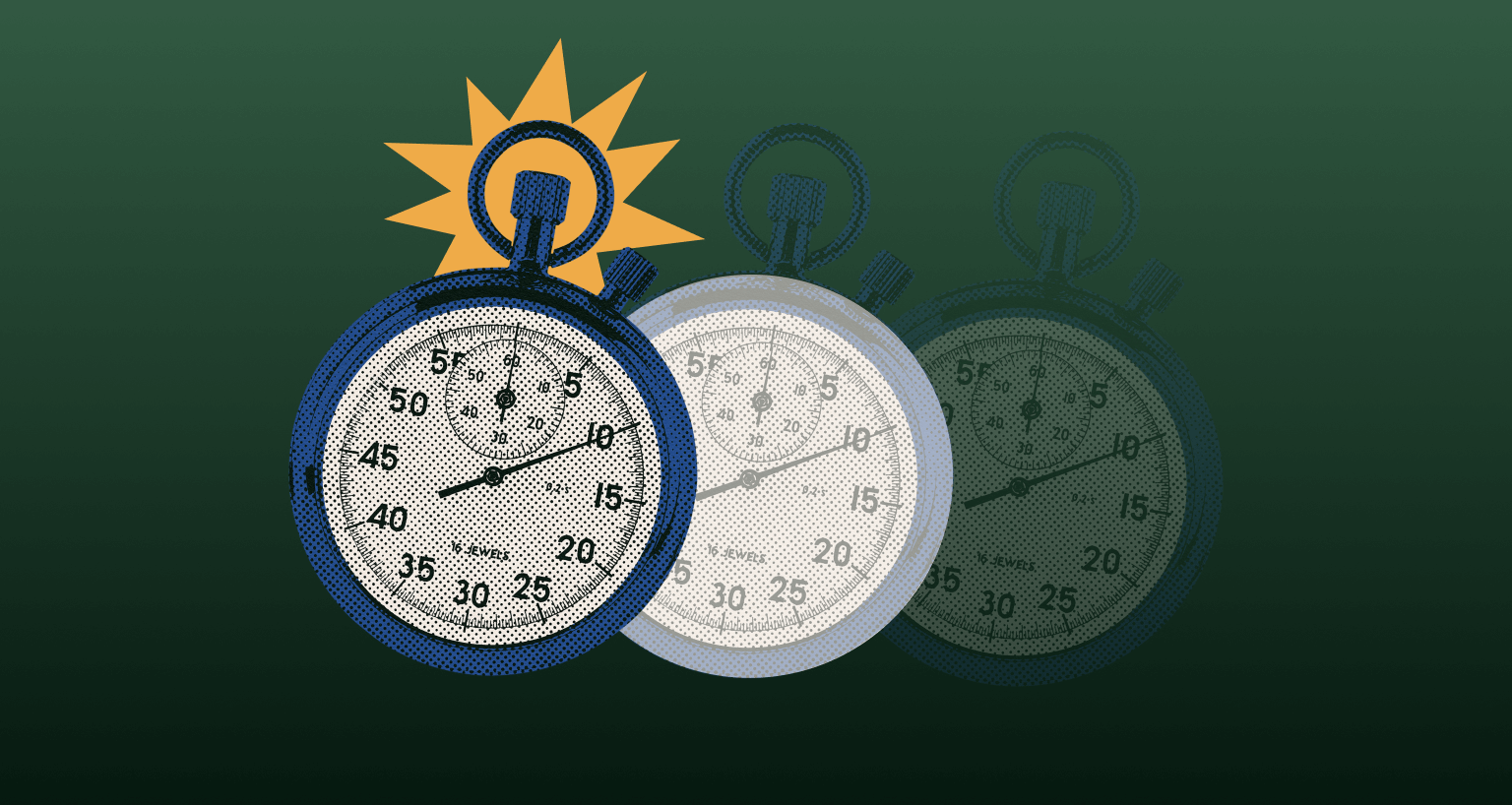 Stopwatches representing agressive timeline for creating high-value leads